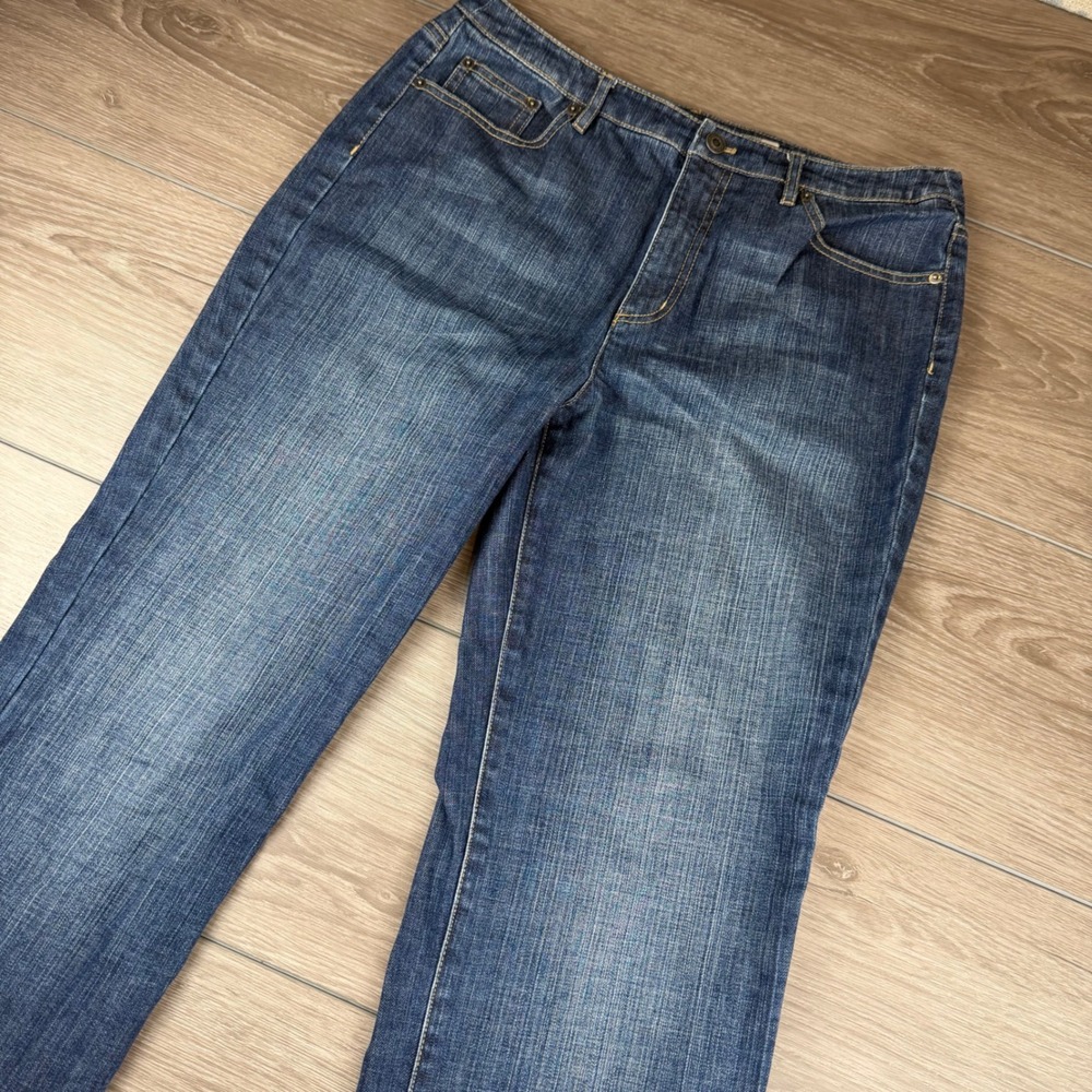 Talbots Women Jeans Stretch Straight Leg Blue 12